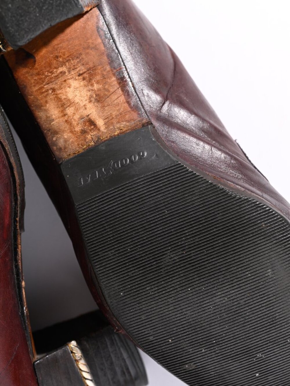 Vintage Gucci burgundy leather horsebit low-heel pumps with box size 7.5 - Picture 12 of 14